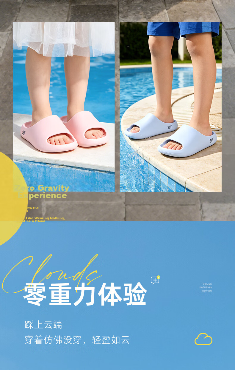 361° Cloud Thick Sole Slippers Women Non-Slip Soft Indoor Home Casual Flat Sandals Women's Slide Sandals 5