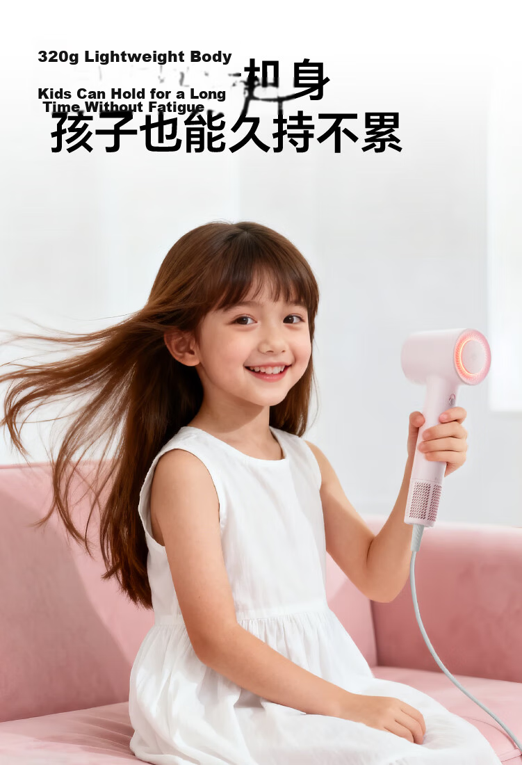 JD Original Beauty High-Speed Hair Dryer Foldable Silver 39 Billion Plasma Blower for Home Use, Quiet Negative Ion High-Power Hair Protection Electric Hair Dryer Birthday Gift for Men And Wome 12