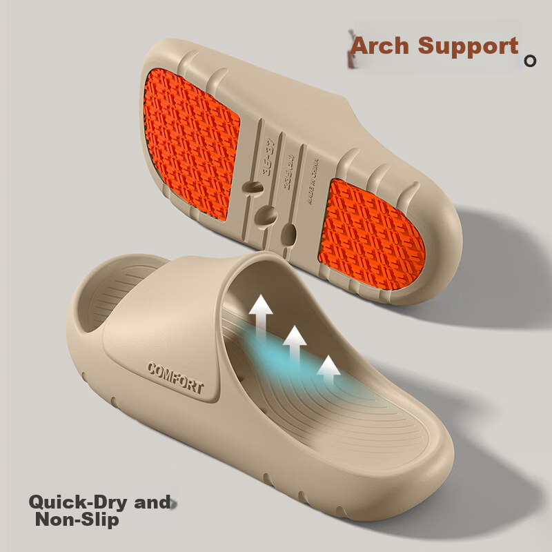 Gojaman Men's EVA Slippers Non-Slip Bathroom Indoor Outdoor Couple Thick Sole Silent Anti-Odor Cool Slippers 11