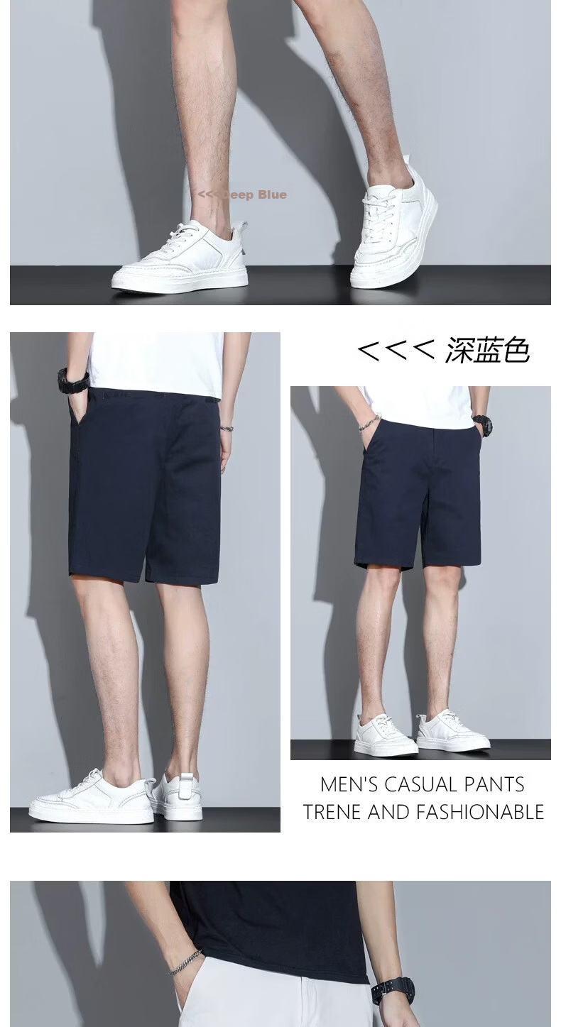 ROMON Men's Off-White Cotton Lightweight Summer Shorts 2026 New Loose Fit Versatile 5-Inch Length 12