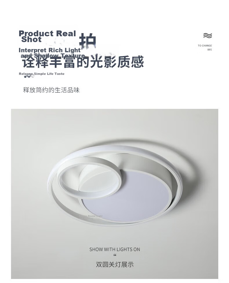 MICOE Lighting, Living Room And Bedroom Ceiling Light Set, LED Modern White Cream Style, Elegant Simple Zhongshan Lamp Fixture 17