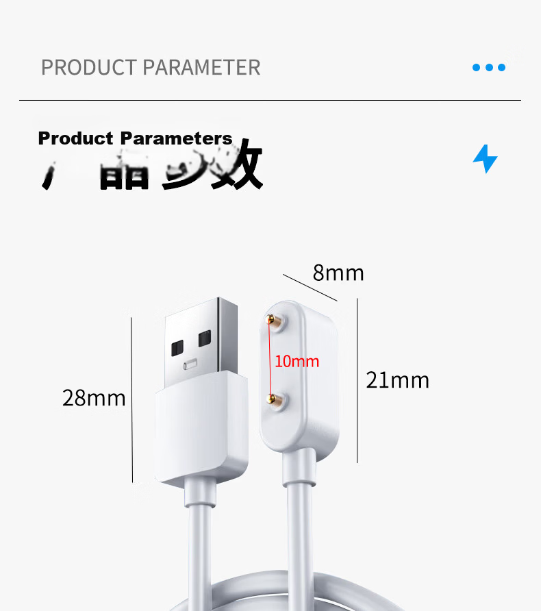 Masentek Magnetic Charging Dock Cable for Huawei Watch GT3/3Pro, Compatible with Smart Sports Bands for Honor Watch 3/2/GS35/98/7 FIT/X/EC/NFC 14