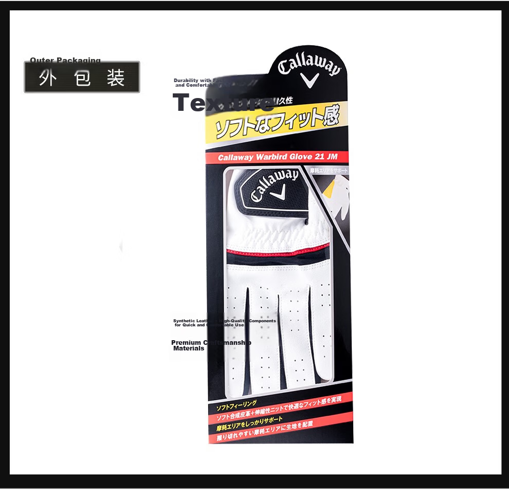 Callaway Golf Glove, Men's WARBIRD Series, Left Hand Single Pack, White, Size 22 12