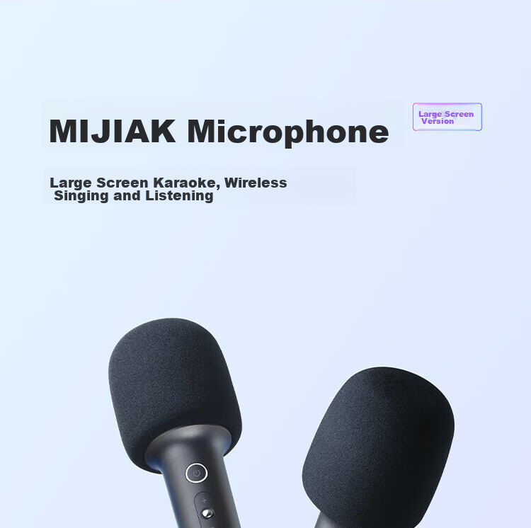 Mijia K-Song Microphone Large Screen Edition 2-Pack Xiaomi TV Redmi TV Home KTV Wireless Dual Microphones with 36 Preset Sound Effects 1