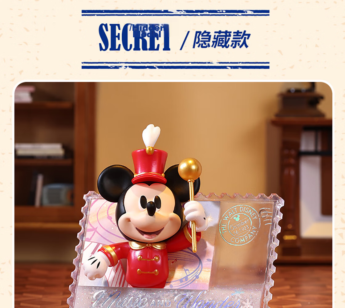 MINISO Disney Retro Stamp Series Blind Box Figurine, Children's Toy, Peripheral Desktop Decoration, Birthday Gift for Wome 21