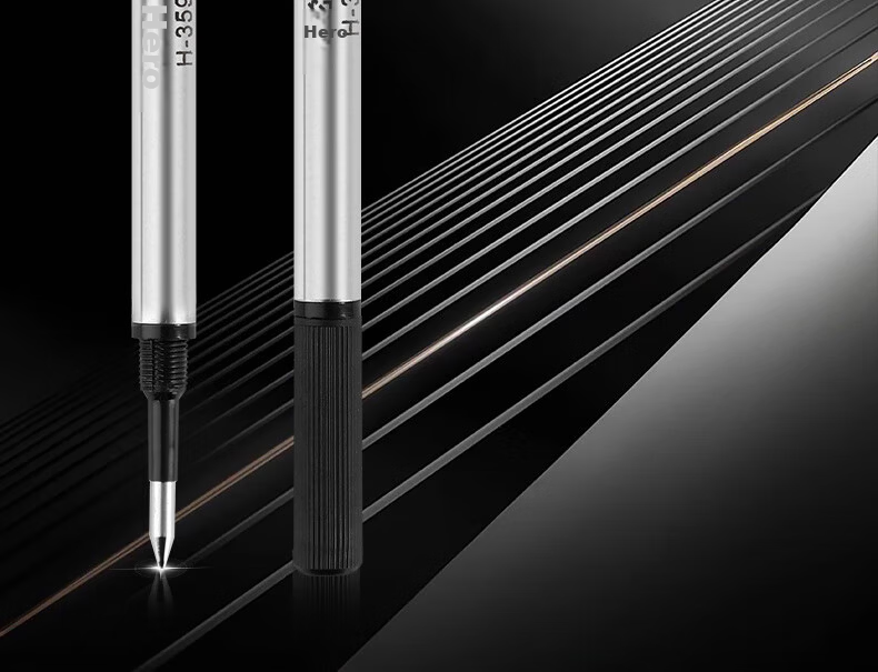 HERO Ballpoint Pen Refills 359 Spiral Daily Writing Practice Signature Pen Refills 0.7mm Black 24-Pack 2