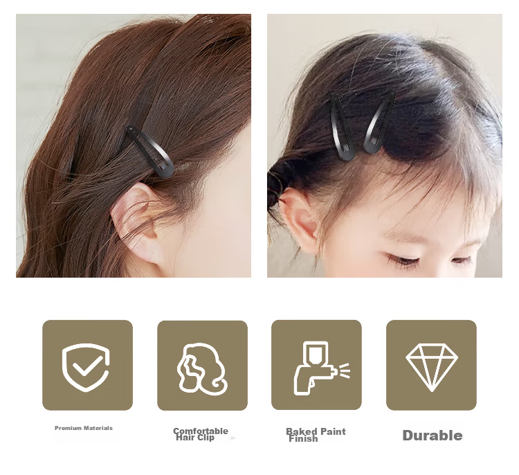 Yefili 20-Pack Matte Black Small Hair Claw Clips for Bangs and Flyaways, Mini Hair Clips, Hair Accessories for Women 2