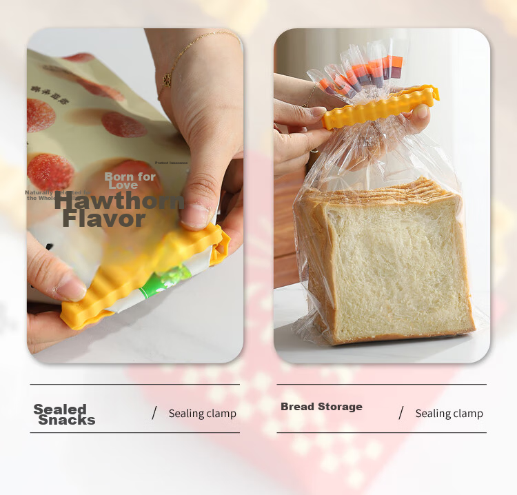 Baijie Sealing Clip for Food, Snack Bag Clip, Tea Bag Clip, 12 Pieces 6