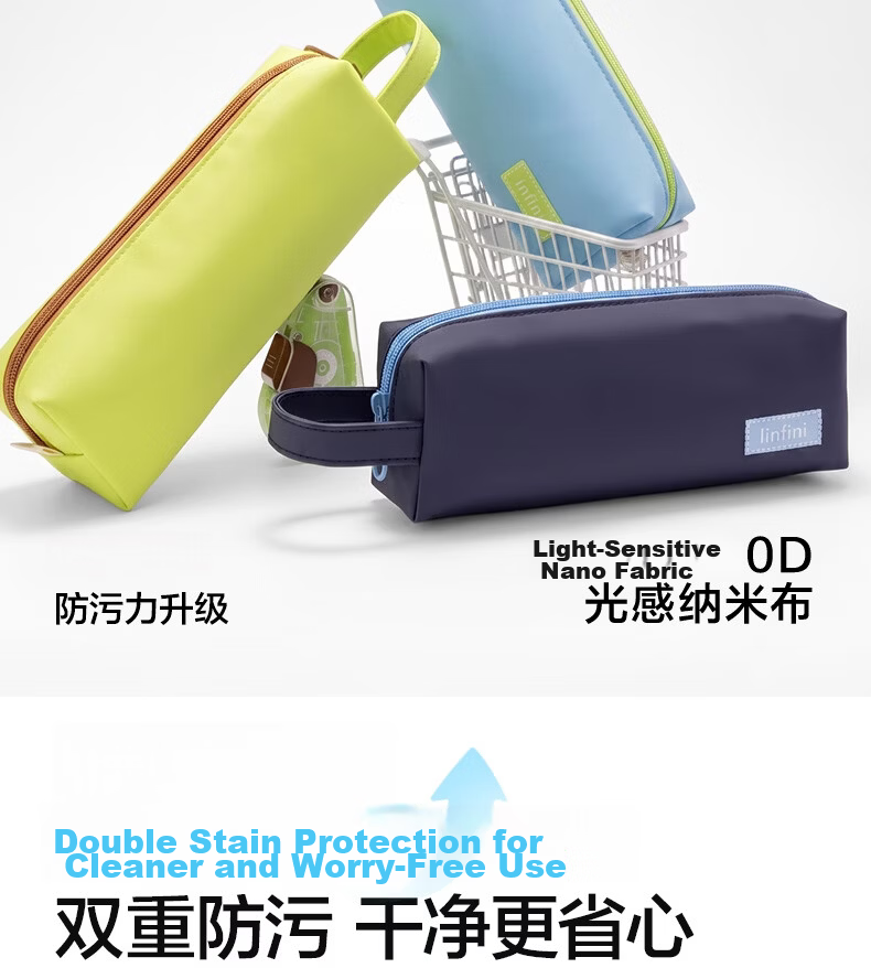 Deli Horizontal Flip Magnetic Student Handheld Pencil Case Fashionable Multi-Layer High-Value Simple Large Capacity Storage Bag Portable Stationery Box for Girls and Boys Black BC517 Graduation Gift 2
