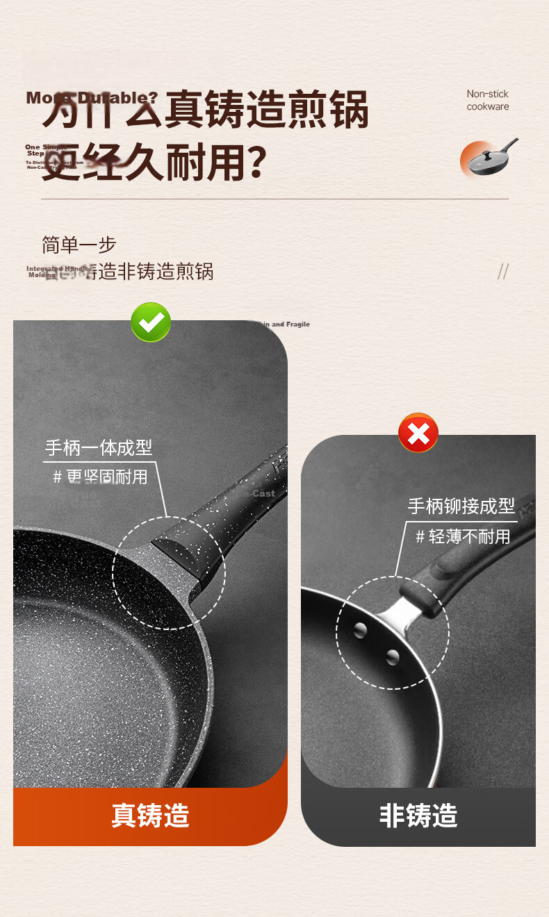 ASD Non-Stick Flat Frying Pan Maifan Stone Coating Multi-Functional Steak and Stir-Fry Pan 28cm Induction Cooker Compatible S11 21