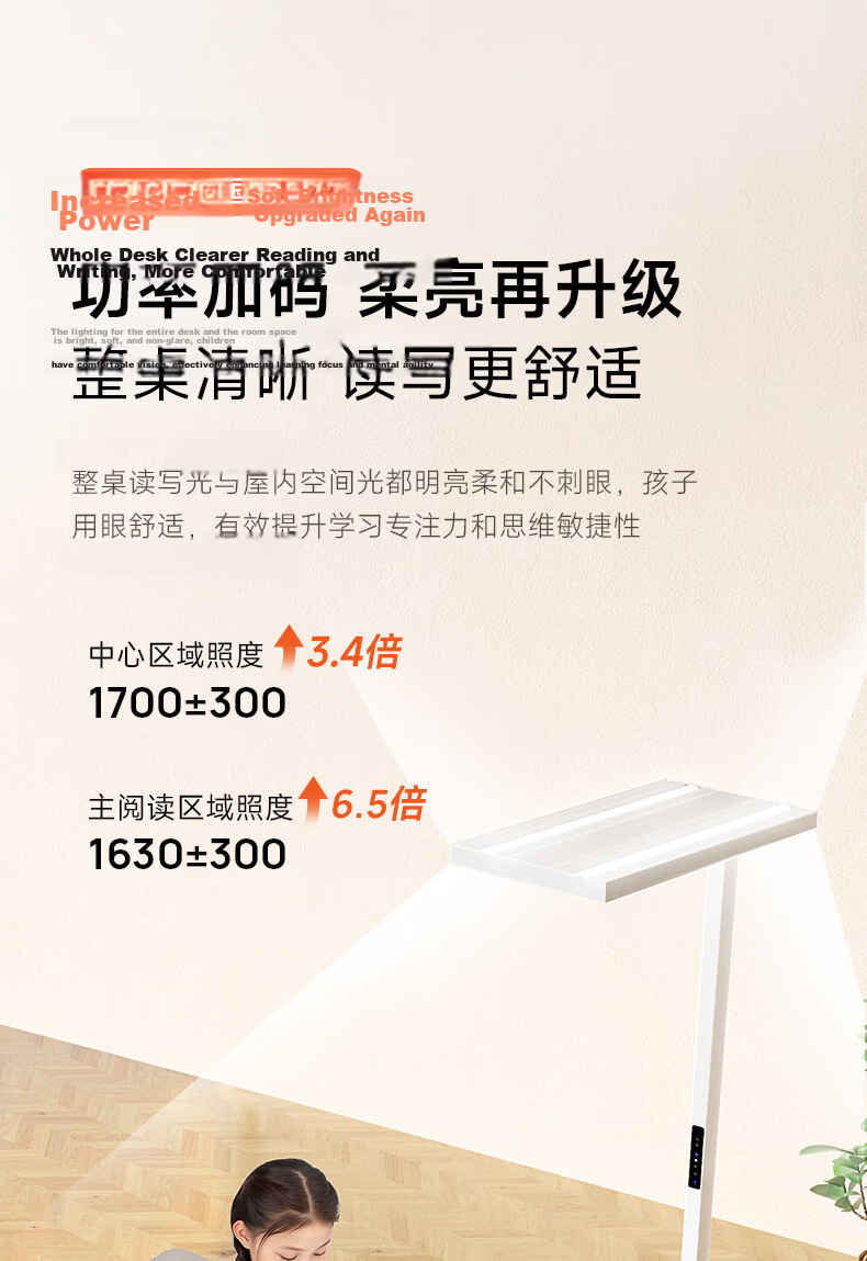 Haishibao JD AI Eye Protection Full Spectrum Smart Student Study Reading Floor Lamp E2C-120W-iJ 27