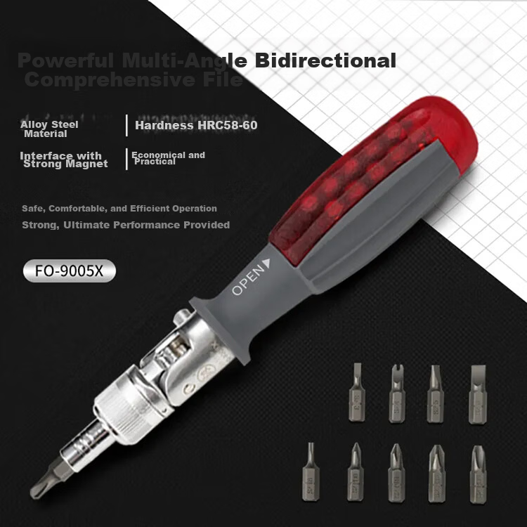 Yao Fukuoka Multi-Angle Bidirectional Ratchet Screwdriver Multi-Function Comprehensive Bit Set Screwdriver Kit 1