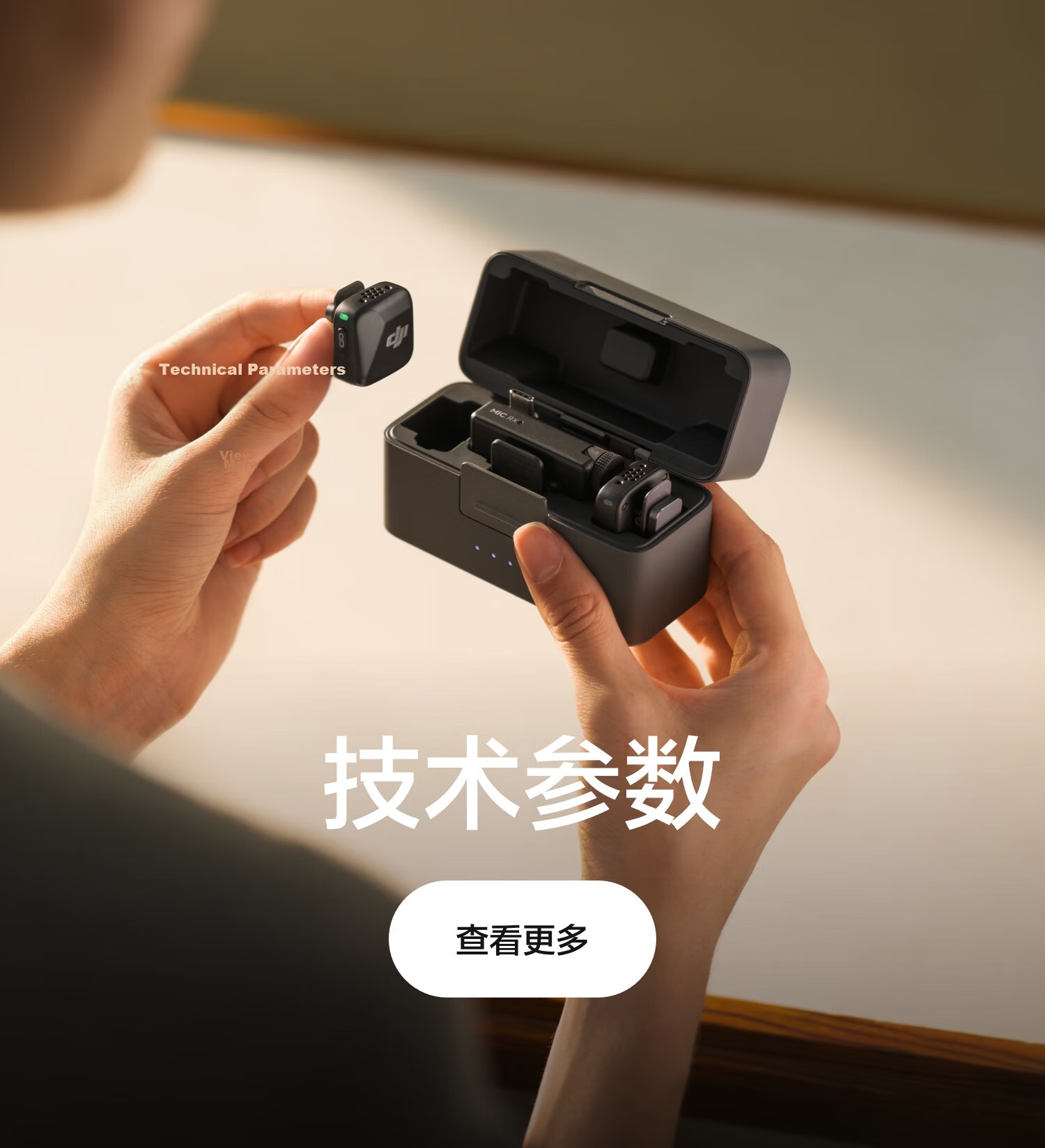 DJI Mic Mini Wireless High-Quality Noise-Cancelling Lavalier Microphone for Android, Apple iPhone 15-17 Series, and Cameras - Dual Channel with Charging Case 15