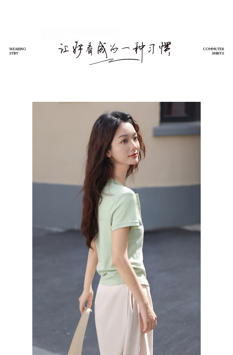 Demana [Cooling Black Technology] Summer UPF50+ Nylon Sun Protection Slim Fit Polo T-Shirt for Women Premium Feel 13