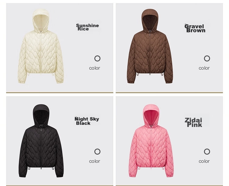 Bosideng Women's Spring and Autumn 90% Down Lightweight Hooded Loose Short Packable Commuter Warm Jacket 13