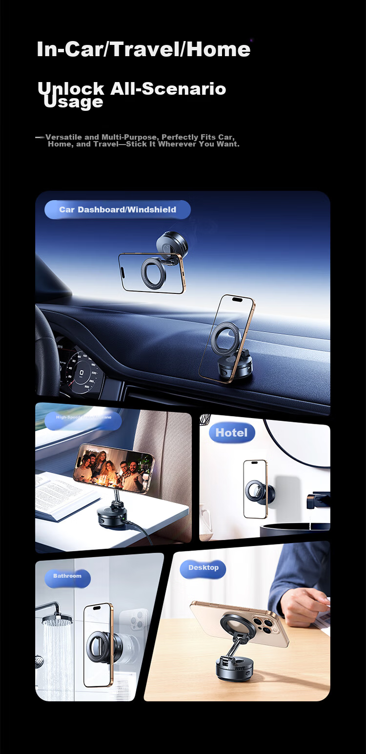 BASEUS Electric Vacuum Suction Car Phone Holder Magnetic Dashboard Suction Cup Car Navigation Mount 2026 New Model 22