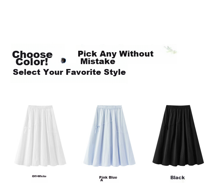Semir Mall Same Style | Women's Summer 2026 Elegant Bowknot Long Skirt Pure White A-Line Skirt 101326120011 33