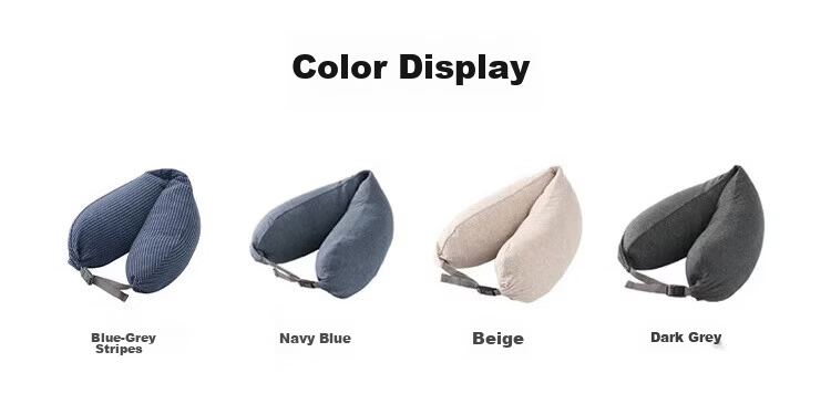 MUJI Comfortable Neck Pillow, Nap Pillow, U-Shaped Pillow, Travel Pillow, Office Headrest, Backrest, Nap Pillow, Navy Blue 6