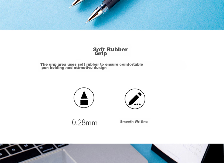 Deli 0.28mm Finance Gel Pen Full Needle Tube 12-Pack Office Supplies S820 Exam Essential Back to School 4