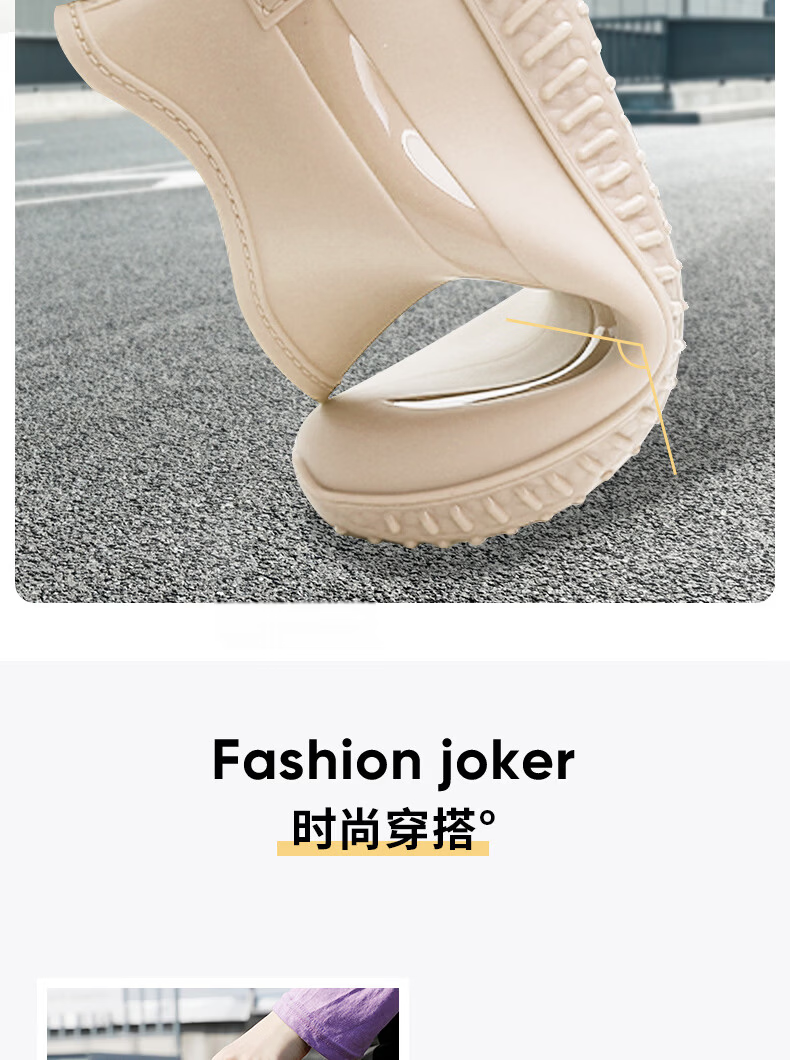FOOTOPPO Women's Rain Shoes Waterproof Short Rubber Boots Fashion Low-Cut Outdoor Non-Slip Rain Boots 5