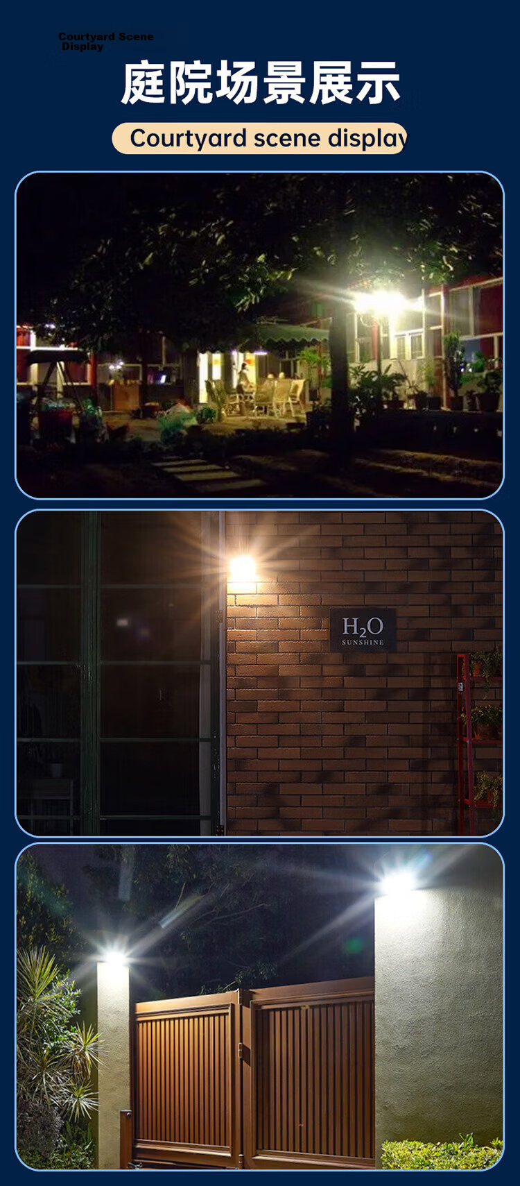 Datouren Solar Outdoor Lighting Human Body Sensor Street Light Home Wall Waterproof Floodlight 18