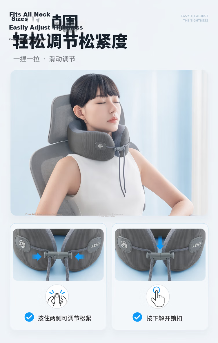 JD Jingzao Small Snail Travel Pillow Aerospace Memory Foam U-Shaped Neck Pillow Portable Storage Design 7