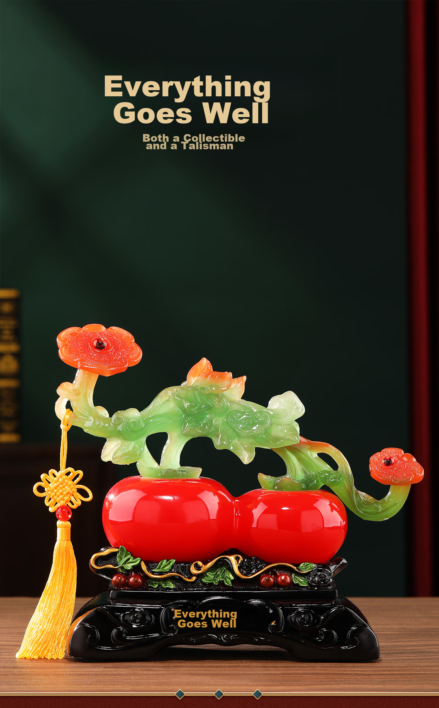Heshengtang Auspicious Persimmon Ornament High-End Elegant Living Room Entryway Office Decoration Opening Gift Housewarming Present 1