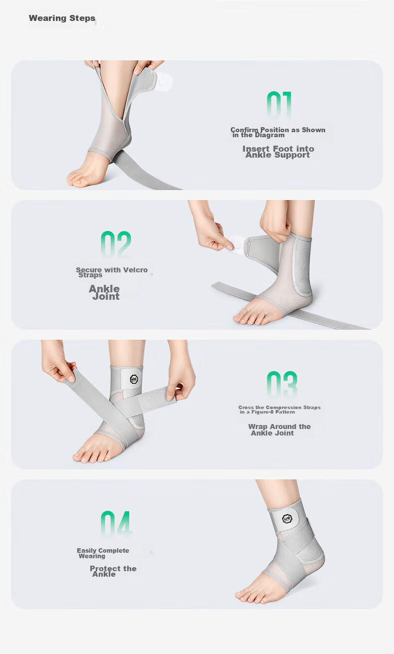 Guanai Ankle Support Ligament Injury Brace Anti-Sprain Recovery Thin Achilles Tendon Bandage 17