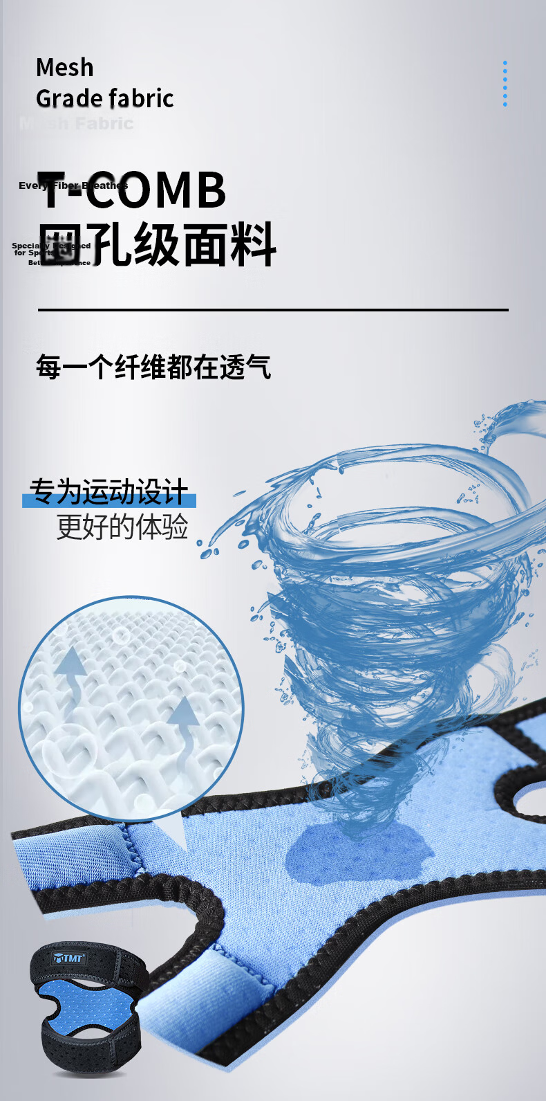 TMT Patellar Strap Knee Brace for Jump Rope, Women's Hiking, Running, Sports, Badminton, Patella Meniscus Support Band, Two-Pack 5