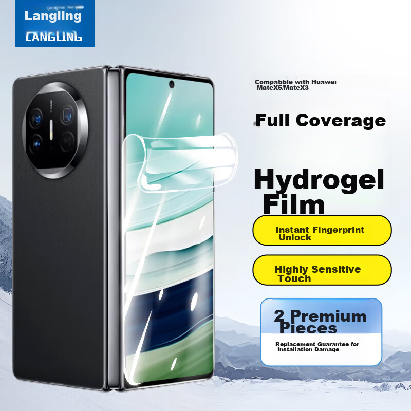 Langling Huawei Mate X5 Screen Protector Privacy Film X/5X3 Collector Edition Outer Screen Hydrogel Film Protective Foldable Screen 4G Full Coverage Scratch-Resistant Wear-Resistant HD Anti-Fingerprin