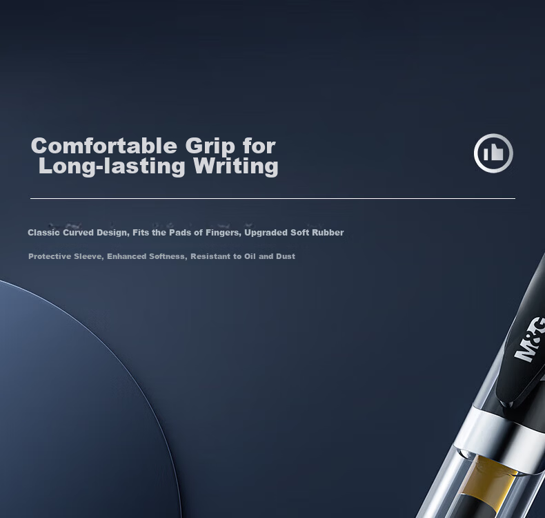 M&G K35 0.5mm Black Retractable Gel Pen 3-Pack Classic Bullet Tip Exam Writing Office Pen 11