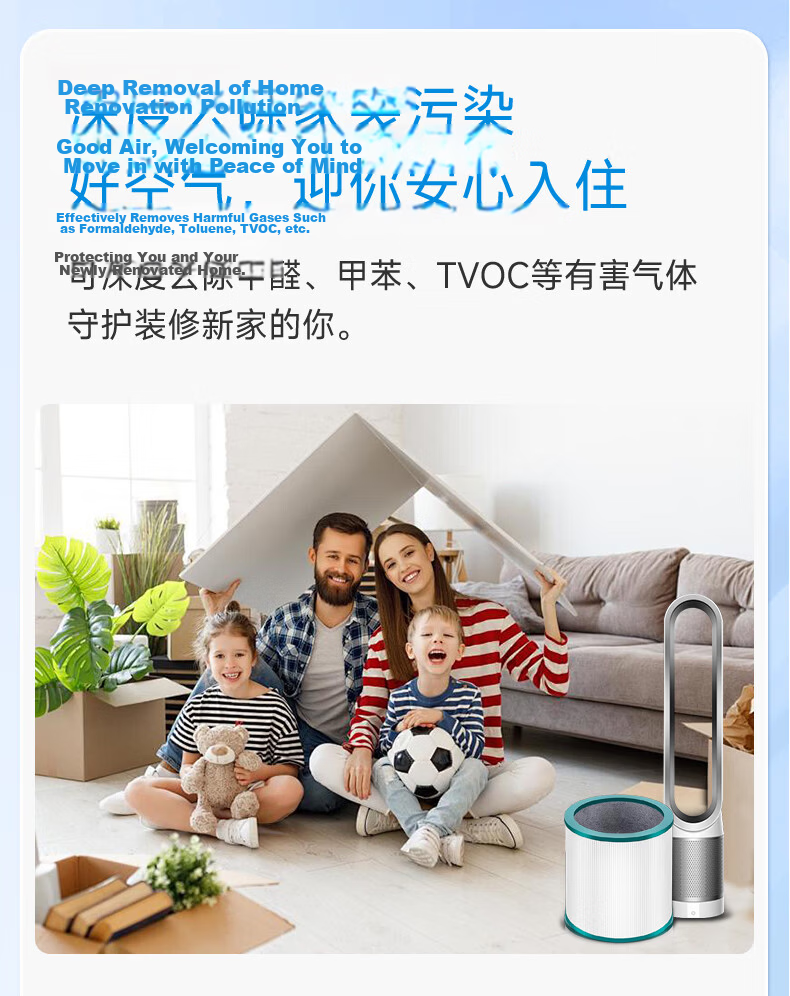 Lvchen Compatible Air Purifier Filter HEPA Cartridge for Dyson DP04/TP04/05/HP04/05/HP07/TP07 D3 4