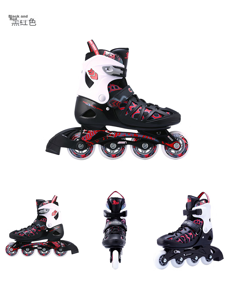 COUGAR Adult Adjustable Inline Skates Silver Purple Size M 14
