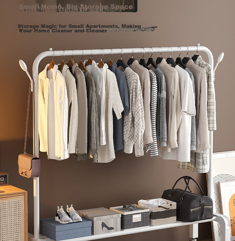 Nanye Floor Clothes Drying Rack Multifunctional Simple Home Bedroom Balcony Thickened Coat Hanger DGW-3B 11