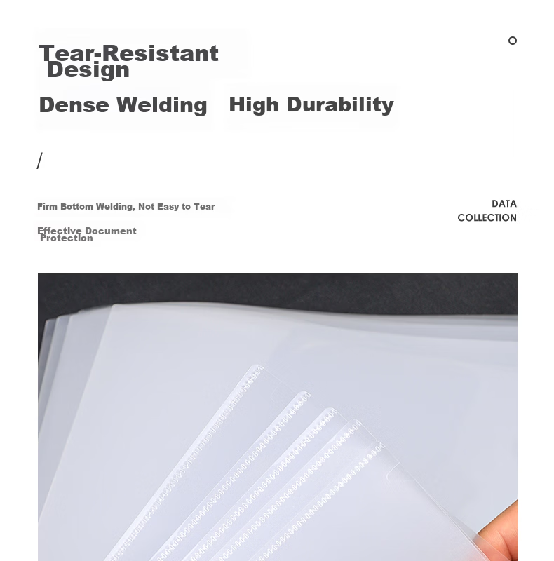 Deli [Super Popular] 100 A4L File Folders, Thick Transparent Single-Sheet Folders for Document Storage, Two-Page File Organizer, Express Delivery Bag Storage 5706-100 12