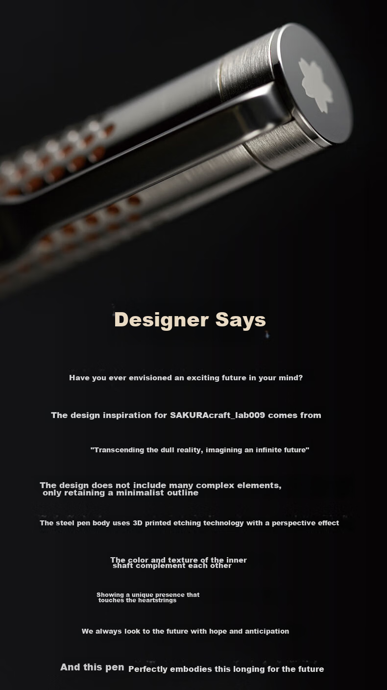SAKURA [Gift] High-End Signature Pen, Business Ballpoint Pen, Luxury Gift Pen, Mid-Autumn Festival Gift Box, Vintage Stationery Award-Winning Neutral Brass Pen craft_lab 001 Pure Black 2