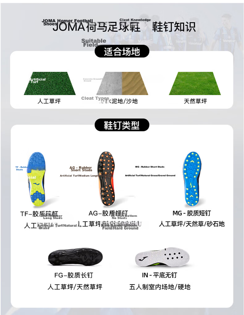 JOMA Soccer Shoes with Molded Studs for Men, Women, Adults And Youth, TF Non-Slip Wear-Resistant Professional Competition Football Training Shoes, Silver, Size 42 20