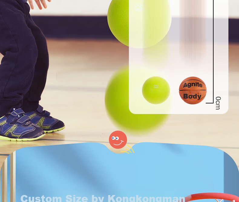 Deli No. 3 Children's Colorful Quiet Basketball, Indoor Noiseless Toy Gift, Gree 12