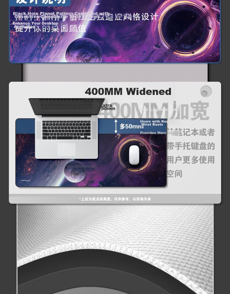 LESAILES Whale Game E-Sports Mouse Pad, Extra Large Computer Keyboard Desk Mat, Easy to Clean, 900*400*3mm 5