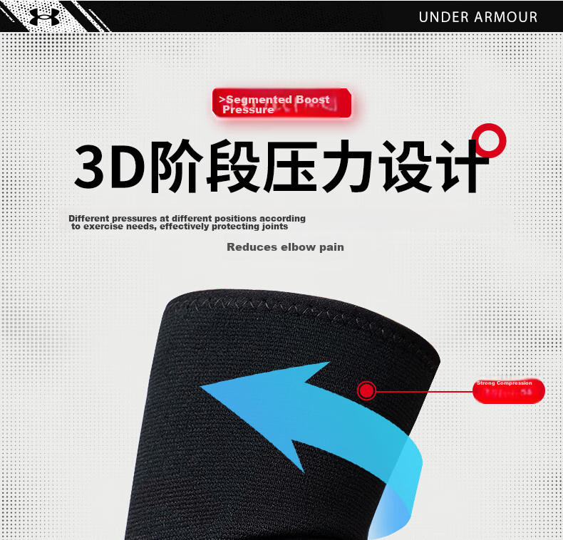 Under Armour Men's And Women's Protective Basketball, Tennis, Badminton Compression Breathable Elbow Joint Guard Hand Elbow Sports Protective Gear Elbow XL 6