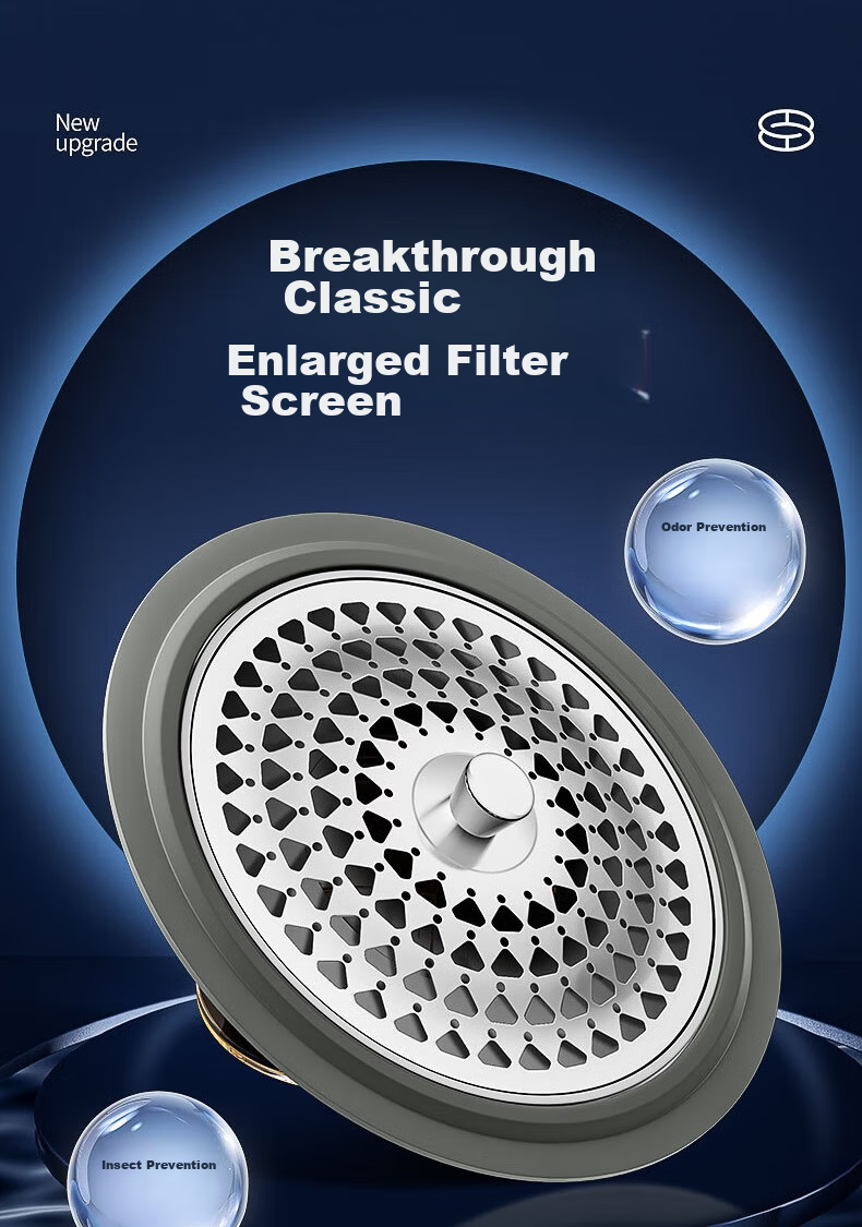 Bingyou Anti-Odor Floor Drain Core Universal Bathroom Insect-Proof Hair Filter Drain Pipe Anti-Backflow Odor Sealing Cover 1