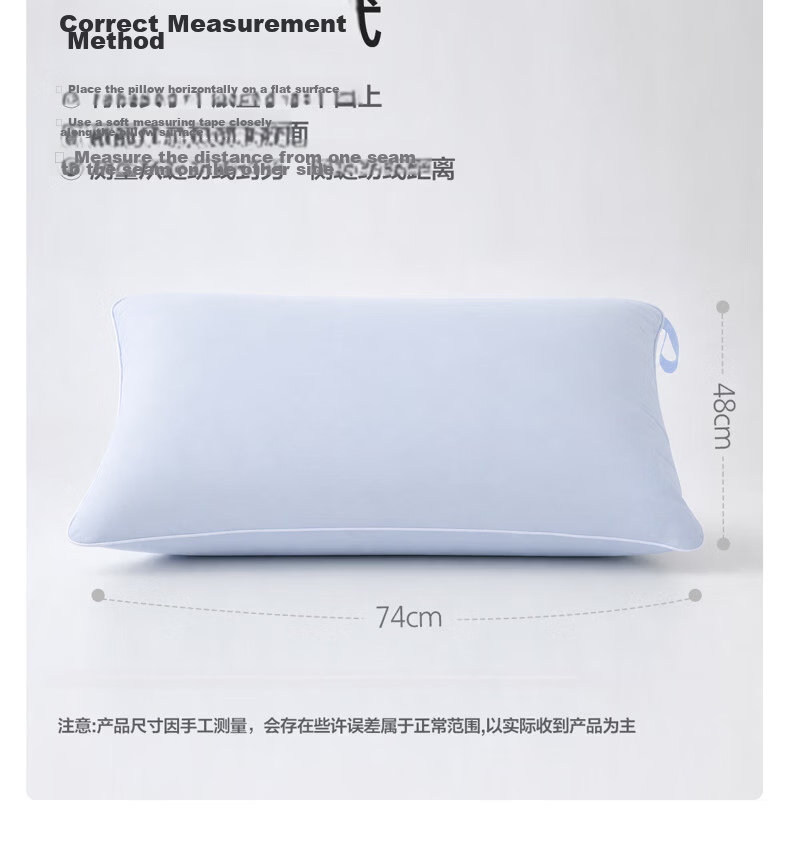 Mercury Home Textile Washable Neck Support Pillow Cotton Anti-Mite Cervical Pillow for Home Dormitory Single Student Use A-Class 15