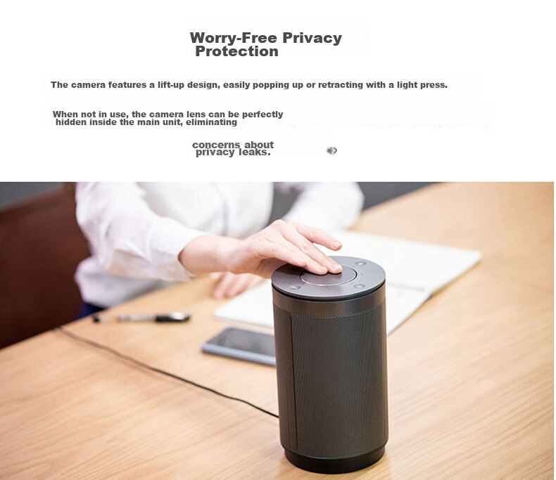KanDao 360° Panoramic HD Video Conference Camera with Wireless Screen Casting, Amplification, And Microphone Pickup All-In Conference System Omnidirectional Microphone Meeting Solution Meeting Pro 18