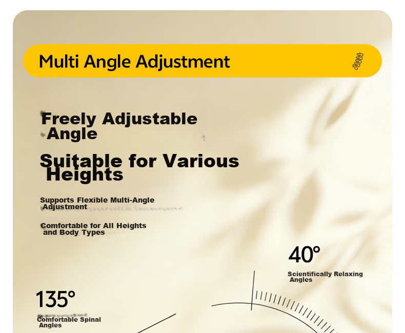 Yuzhaolin Chair Headrest Office Computer Seat Adjustable Elevated Head Support Nap Reclining Neck Protection Cushion Backrest Pad 9