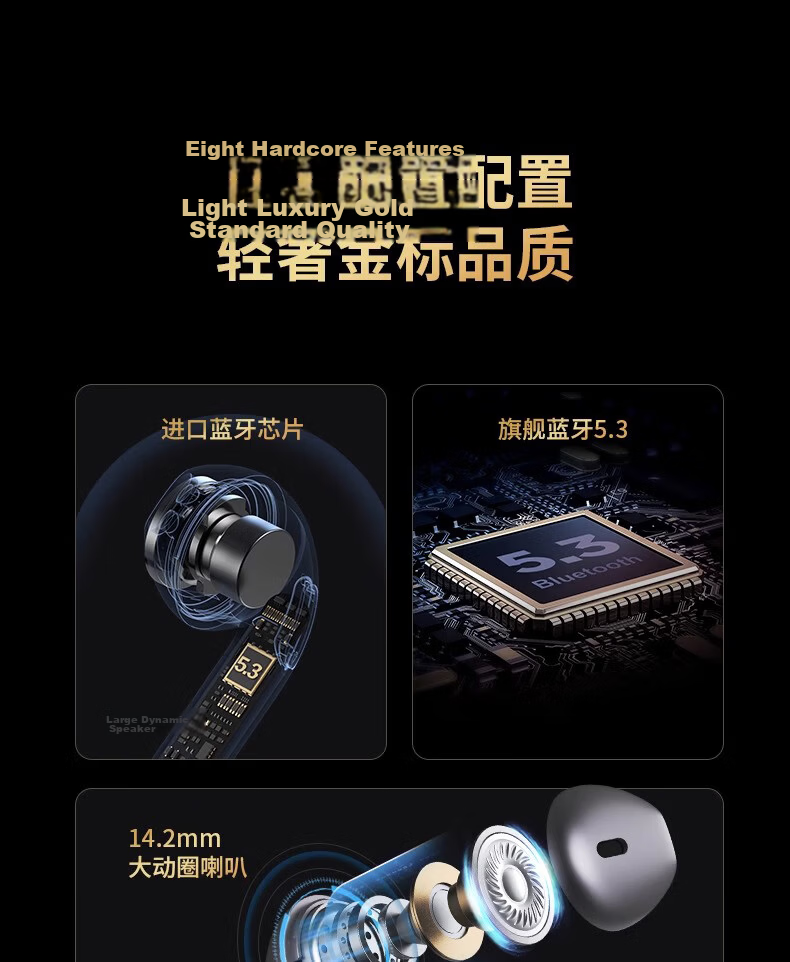 Latuo Bluetooth Earphones Compatible with Apple iPhone 2026 Latest In-Ear Wireless Earbuds Long Battery Life Non-Bone Conduction 7