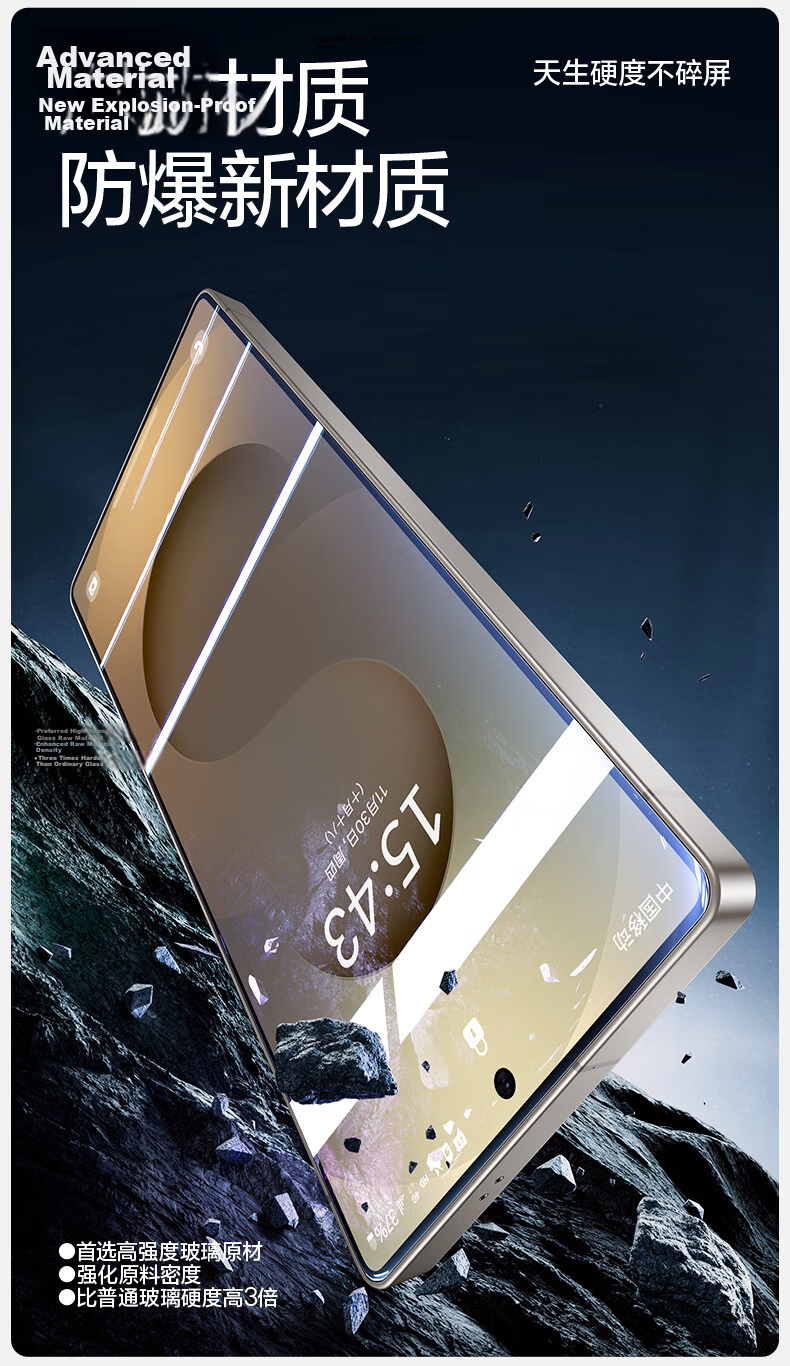 Shanmo Tempered Glass Screen Protector for Samsung Galaxy S24 Ultra, High-Definition Full Glass Anti-Shatter Anti-Fingerprint, Two-Pack with Application Tool Included 5