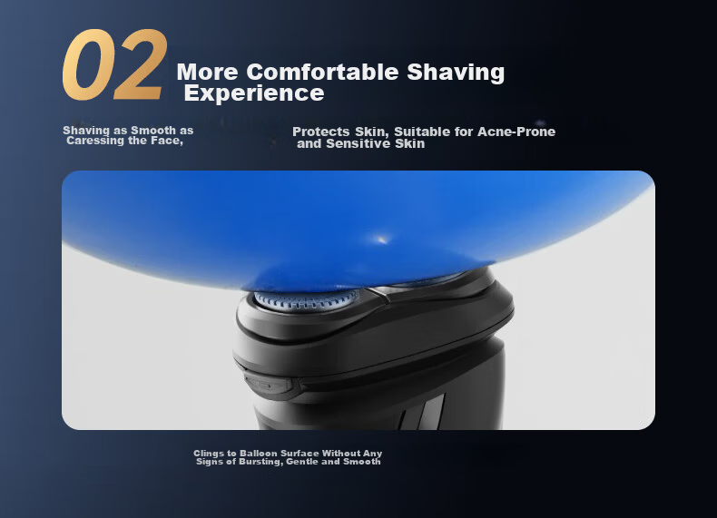 AUX Electric Rechargeable Portable Shaver 10W High Power Rotary 3-Blade Razor Gift for Boyfriend 5