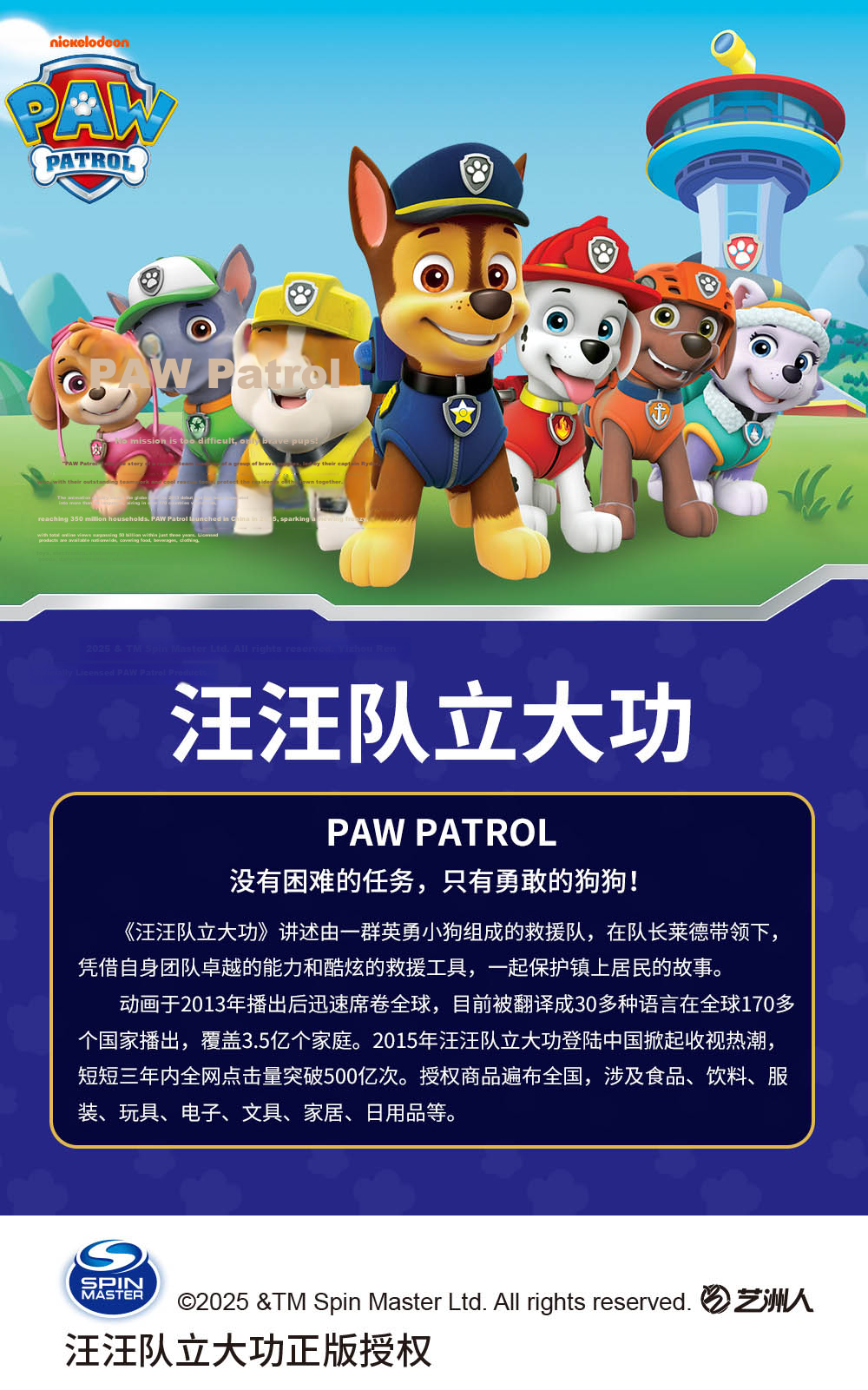 PAW PATROL Baby Eating Smock, Infant Boys And Girls Drawing Sleeveless Apron, Children's Reverse Wear Clothing PA1819, Size 110 30