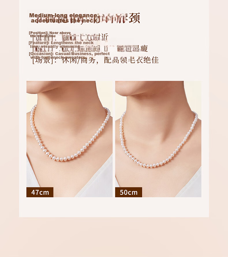 CHOW TAI SENG Camellia Pearl Necklace Sterling Silver Luxury Clavicle Chain for Women New Year Gift 10