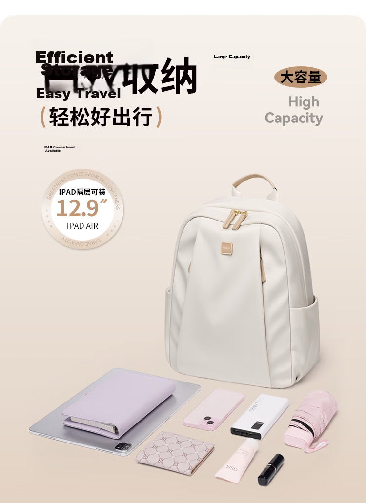 POLO Backpack for Women, Large Capacity Travel Bag, Business Trip Schoolbag, Casual Versatile Backpack, Birthday Gift for Girlfriend 6